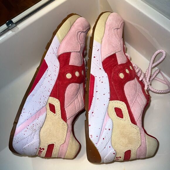 Saucony MEN 9.5 G9 Shadow 5 Scoops Strawberry vanilla ice cream sneakers RARE!!! - Picture 9 of 16